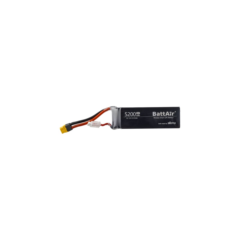 ISDT BattAir Smart 3S 5200mAh 80C LiPo Battery for RC Car & RC Plane, App Monitoring, 1 Pack