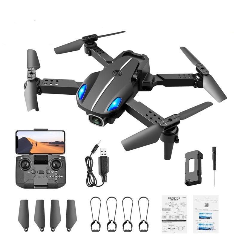 KBDFA KY907 Mini Drone - 4K HD Dual Camera Drone Automatic Obstacle Avoidance Foldable Quadcopter FPV Height Keep RC Dron Toy Gift orange-no camera-1B