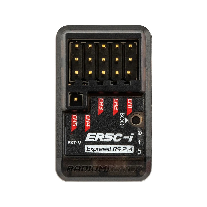 RadioMaster ER5C-i 2.4GHz ELRS PWM Receiver - With Built-in High-Sensitivity Ceramic Antenna Designed for Surface Models