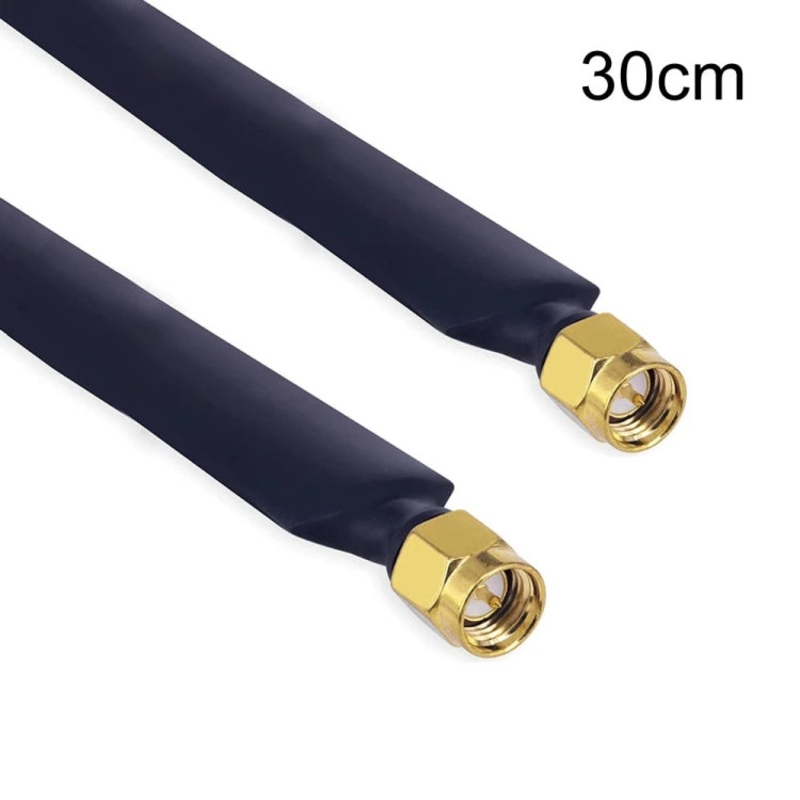SMA Male To Male Fiberglass Antenna Through Wall Adapter Cable Flat Window Cable(30cm)