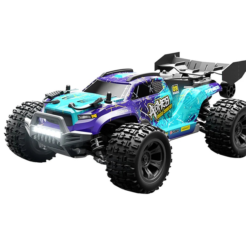 Wltoys 18101 PRO Rc Car 1/18 2.4GHz 4WD Off-Road Truck, 7.4V 1500mAh, 28 km/h, LED, 80 m Range, Ready-to-Run Blue PRO