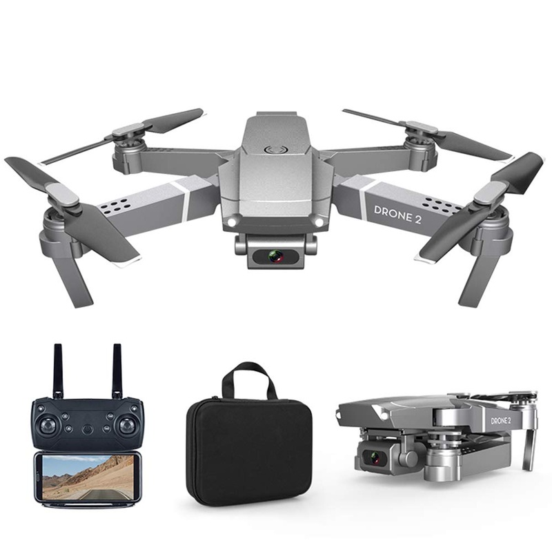 Halolo E68 Drone - Wide Angle HD 4K 1080P Camera Hight Hold Mode Sliver 1080P 1B Bag