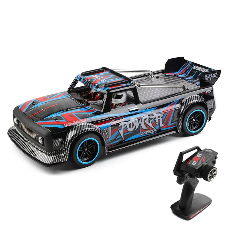 Wltoys 104072 1/10 4WD RC Drift Car 60KM/H High Speed Brushless Remote Control Car with Metal Chassis & LED Lights