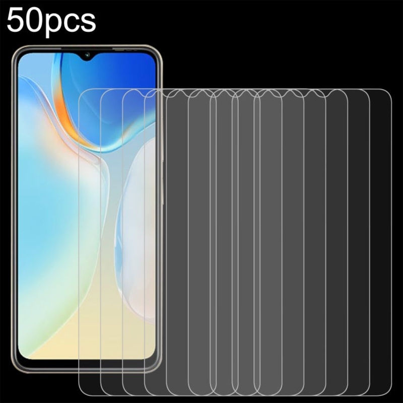 For itel A70 50pcs 0.26mm 9H 2.5D Tempered Glass Film