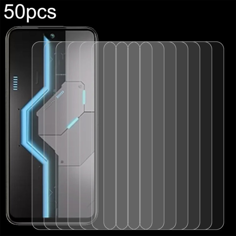 For itel P65 50pcs 0.26mm 9H 2.5D Tempered Glass Film