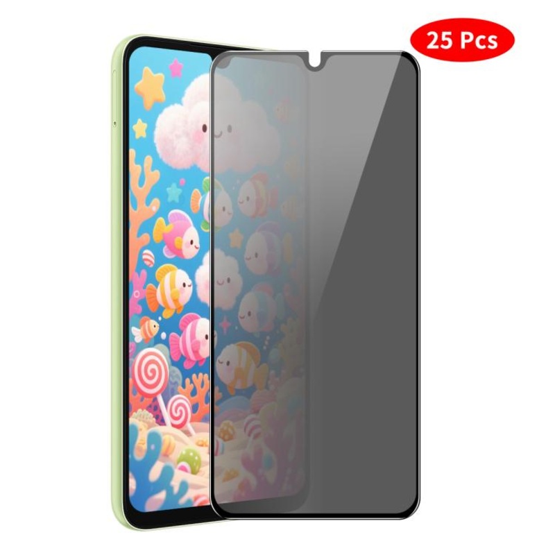 For Samsung Galaxy A27 5G JUNSUNMAY 25pcs Silk Print Full Coverage Privacy Tempered Glass Film