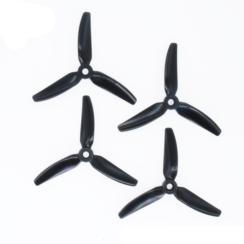 HQProp 4X4.3X3V1S Poly Carbonate Propeller Set (2CW+2CCW) 4in 3-Blade 5mm Shaft Orange