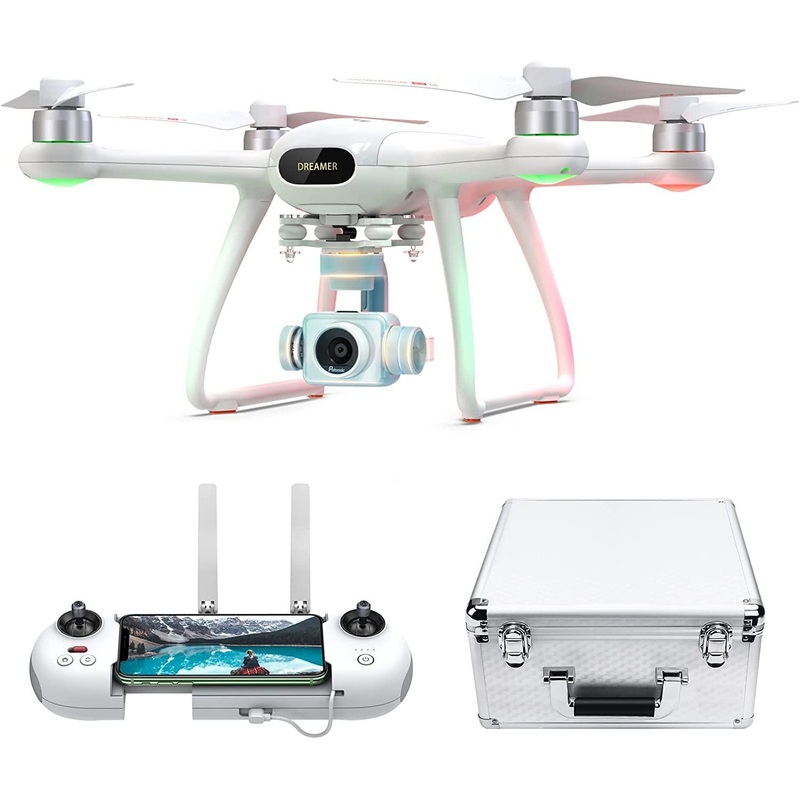 Potensic Dreamer Pro 4K HD Drone - with Camera for Adults, 3-Axis Gimbal GPS Quadcopter with 2KM FPV Transmission Range, 28mins Flight, Brushless Motor, Auto-Return, Portable Carry case and 32G SD Card Professional Camera Drone