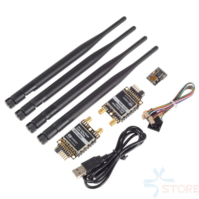 RFDesign RFD 900X - Remote900X 915MHz Over 40km Ultra Long Range Telemetry Radio Modem with Diversity FTDI & Antenna for APM PIX