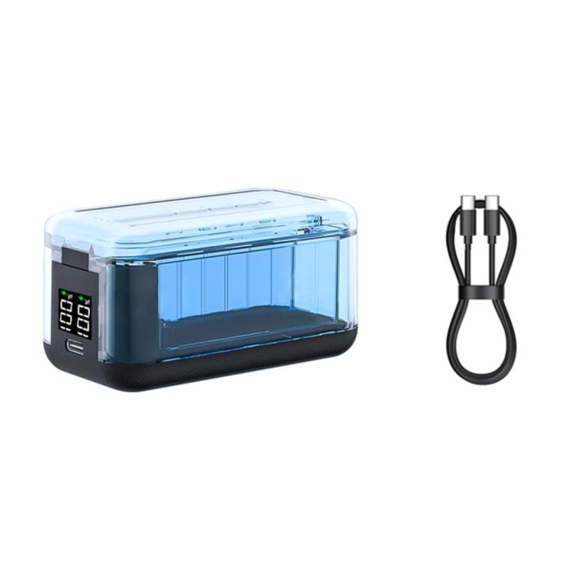 For Insta360 X4 Air Dual-Channel Battery Charger Storage Box Charging Hub With LED Indicators (Transparent)