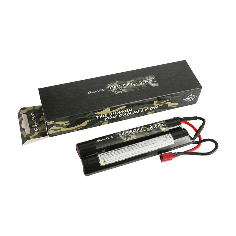 Gens ace 1600mAh 9.6V 8S1P NIMH Battery Nunchuck Pack w/ Deans Plug for Airsoft AEG