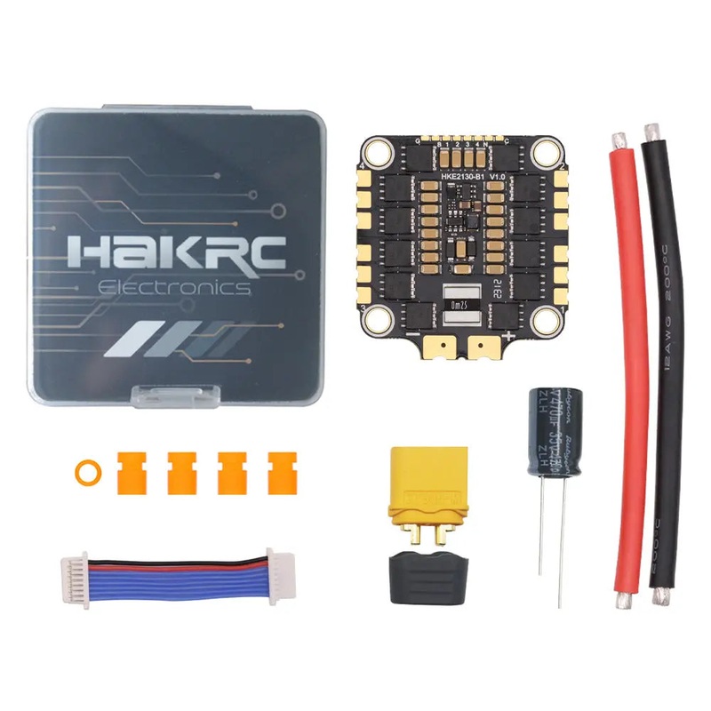 HAKRC 2130 50A 28S 4-in-1 ESC for FPV Drone BLHeli-S, 8Bit, 30.530.5mm Mounting, DShot600 Ready