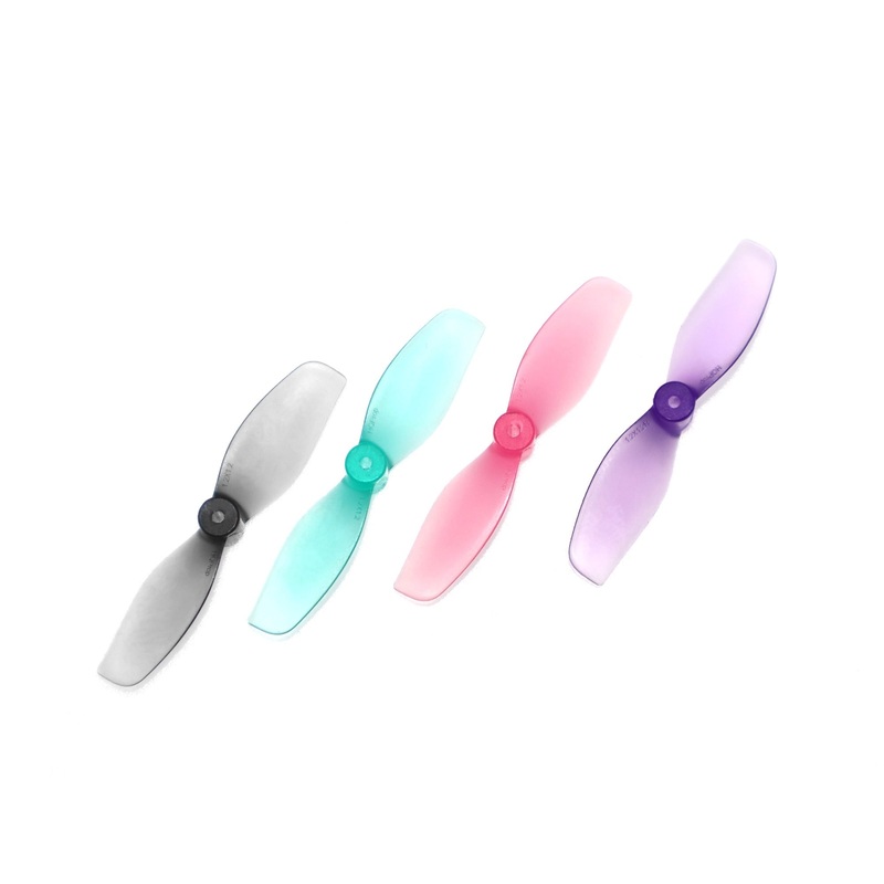 HQ Ultralight Whoop Prop 1.2x1.2 (31mm) 2-Blade PC Propellers, 1mm Shaft, 2CW+2CCW Set Grey