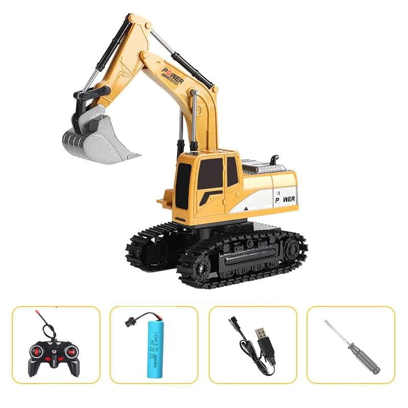 RC TRUCK RC03 - Remote Control Car Toys For Boys Radio Control Excavator Dump Truck Bulldozer Electric car Kids Toys Gift 11CH-Excavator