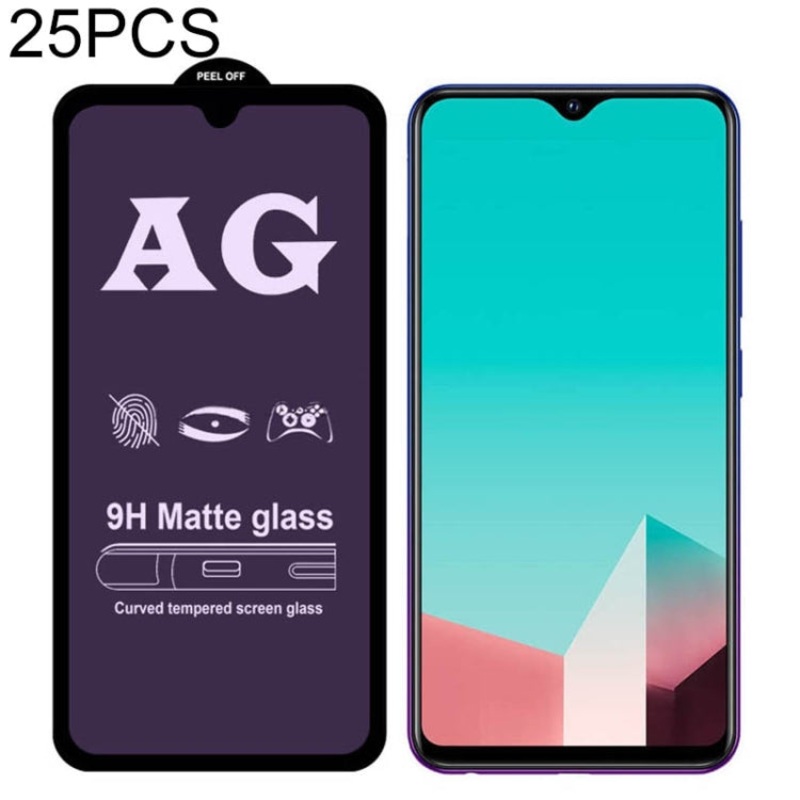 25 PCS AG Matte Anti Blue Light Full Cover Tempered Glass For Vivo X27 Pro