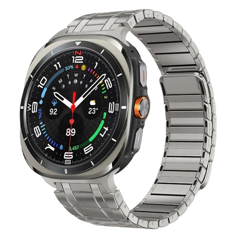 For Samsung Galaxy Watch Ultra 47mm / Ultra 2025 Magnetic Stainless Steel Metal Watch Band(Titanium)