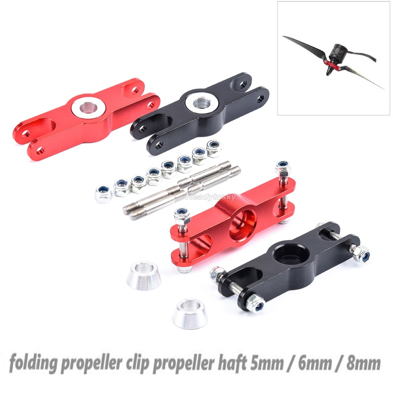 Propeller Clip - 1PCS Folding Propeller Clip 5MM/6MM/8MM Props Adapter Thread Blade Shaft for RC Airplane Racing Drone Fixed-wing DIY Accessories 1PC 5mm Black