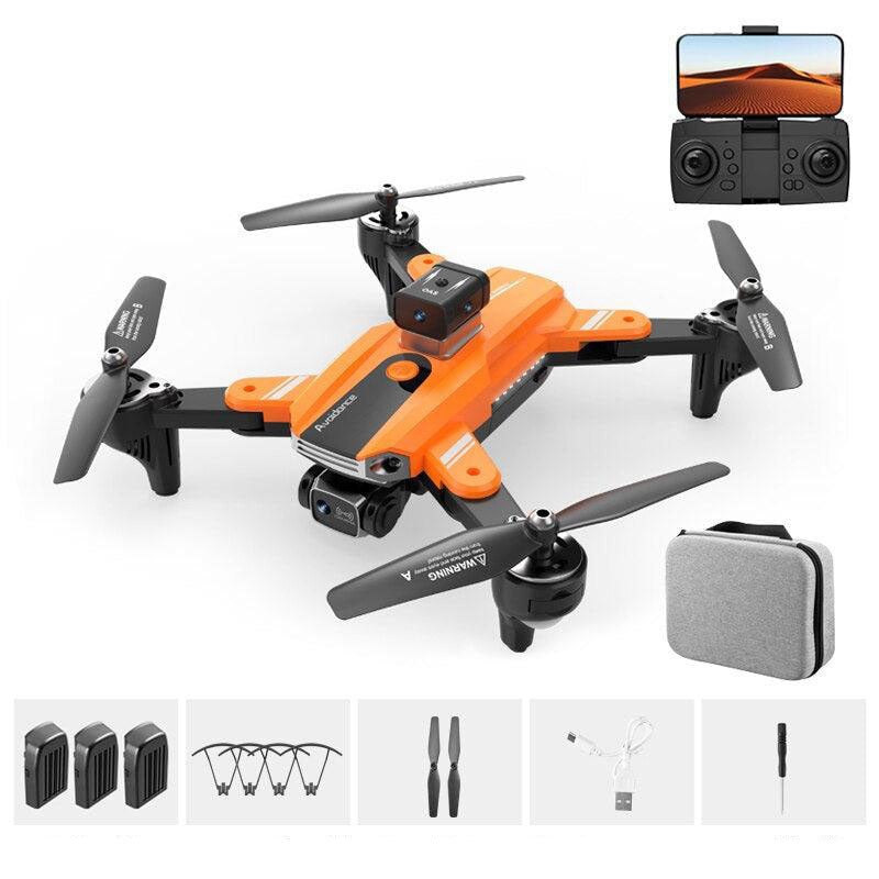 S8 Drone - 4K HD WIFI FPV Drone Dual Camera Height Hold RC Foldable Quadcopter Dron Rc Helicopter Drone Gift Toy Black-Dual C-1B
