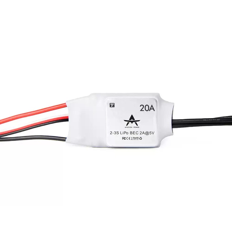 T-Motor AT20A Electronic Speed Controller (ESC) 20A, 2-3S LiPo, 5V/2A Linear BEC