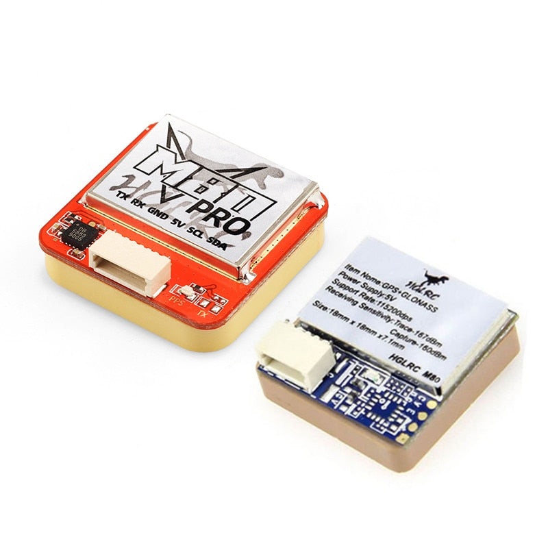 1/2PCS HGLRC M80 PRO /M80PRO GPS GLONASS GALILEO - QZSS SBAS BDS QMC5883 Compass 5V Power 25mm x 25mm x 8.3mm For FPV Drones 1PCS M80 PRO