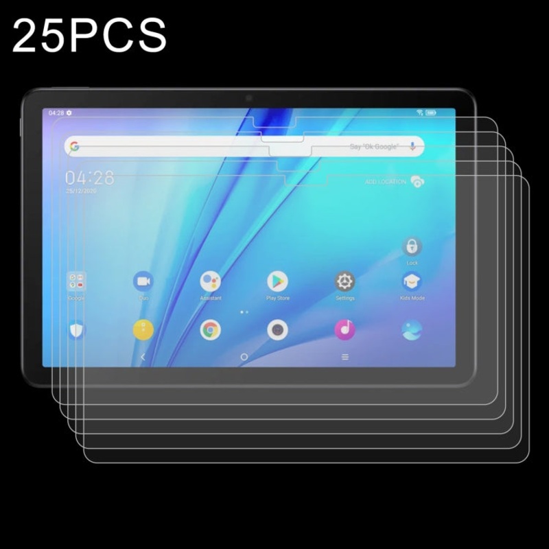 25 PCS 9H 2.5D Explosion-proof Tempered Tablet Glass Film For TCL Tab 10s / Enjoy 2 / T10 / T10S / Honor X8 / Honor 8 Lite / Lenovo K10C X6E6F / Teclast P30T