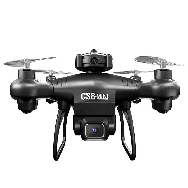 CS8 Drone - 4K Double Camera HD Profesional Obstacle Avoidance 360 RC Wide Angle Adjustable ESC RC Quadcopter Toy For Gift single camera black