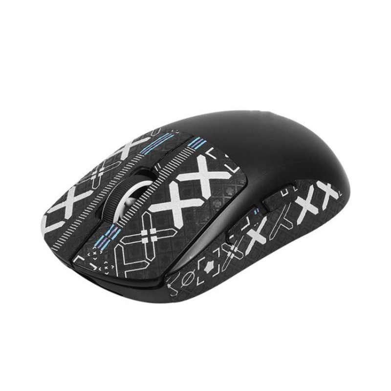 For Logitech GPW 2-Generation Mouse Anti-Slip Stickers Absorb Sweat Paste, Color: Black Print Half Surround