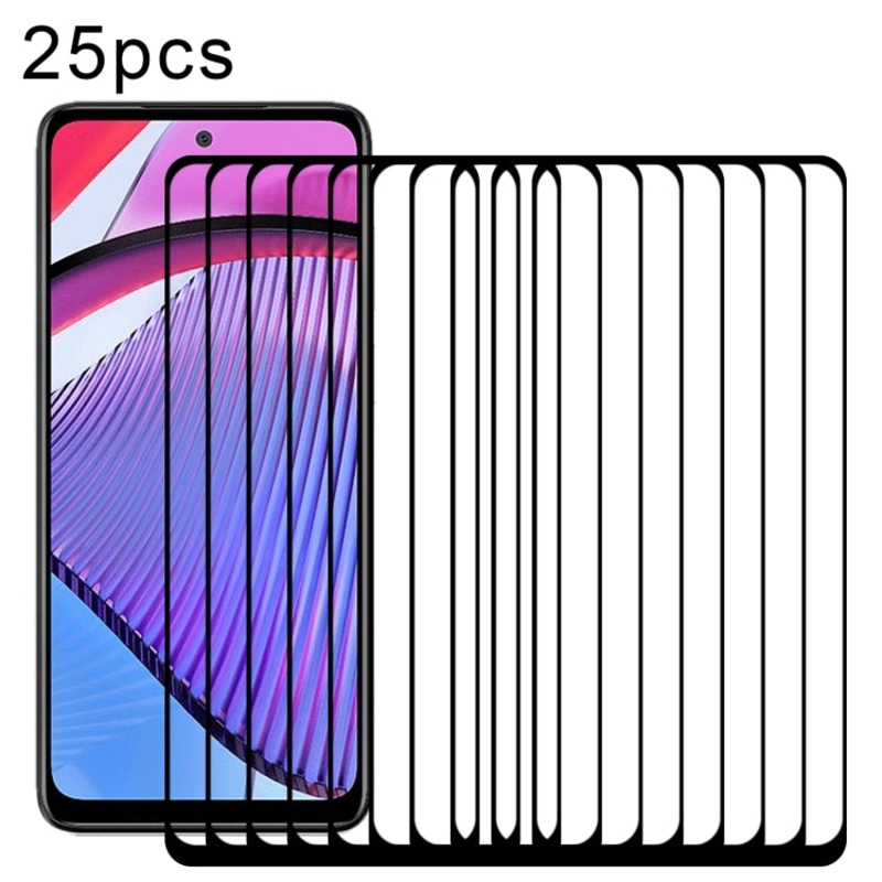 For Motorola Moto G Power 5G 25pcs Full Glue Full Cover Screen Protector Tempered Glass Film