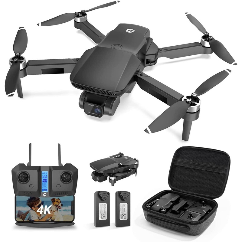 Holy Stone HS360 GPS Drone - for Adults with Rock Steady Camera 4K HD Photo 2-axis Gimbal, FPV Quadcopter for Beginners,Brushless Motor,46Mins Flight Time,Long Range,5GHz Wifi,Follow Me,Auto Return Home Professional Camera Drone