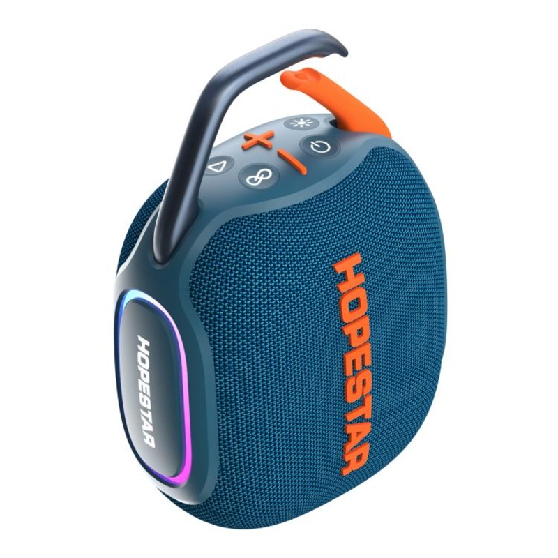 HOPESTAR P91 15W Outdoor IPX7 Waterproof Bluetooth Speaker(Dark Blue + Orange Red)