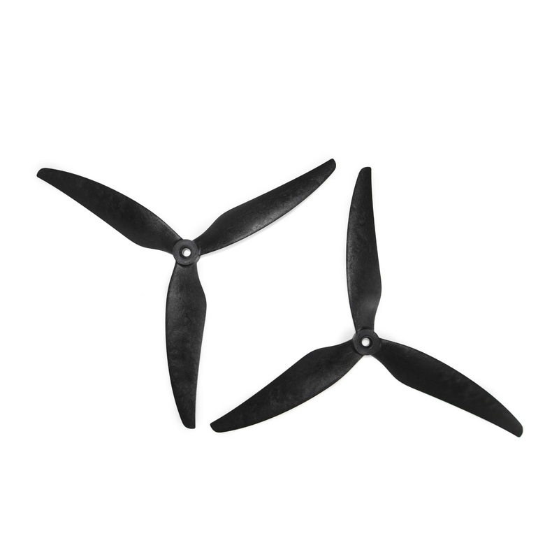 HQ MacroQuad Prop 8X6X3 Tri-Blade Propeller Set (2CW+2CCW), Glass Fiber Reinforced Nylon, Black