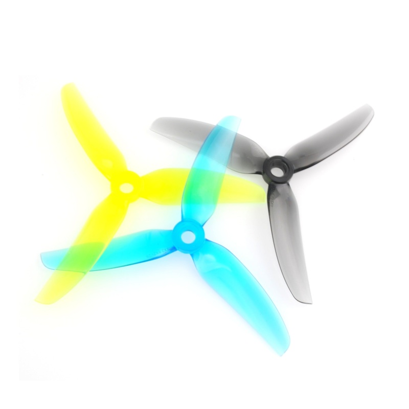 HQProp 4x2.5x3V2S 4in 3-Blade Poly Carbonate Propeller Set (2CW+2CCW), 5mm Shaft Grey