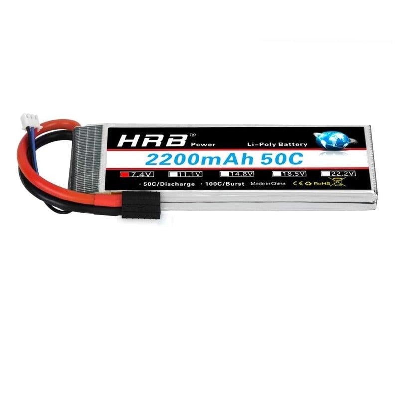 HRB 2S Lipo Battery - 7.4V 2200mah 50C For for RC Car UAV Drone RC Truck RC Truggy RC Airplane T Dean
