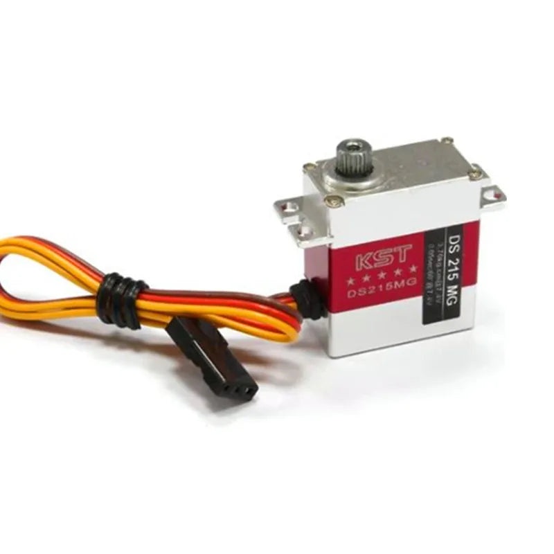 KST DS215MG V3.0 - 2BB 7.4V 3.7kg 0.05 sec/60 Coreless Swashplate CCPM/Rudder Metal Servo For 450 480 500 class RC Helicopter 2pcs