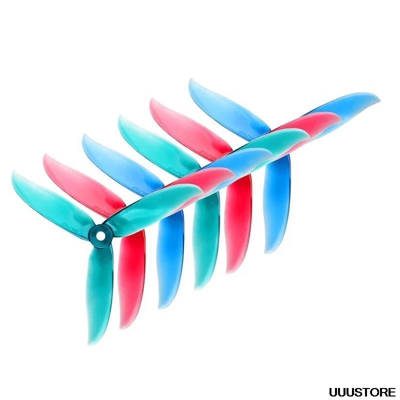 24 pcs / 12 pair DALPROP CYCLONE T5045C PRO 5045 3-Blade propeller for FPV Freestyle Drone Quadcopter Updated version Prop Crystal Black