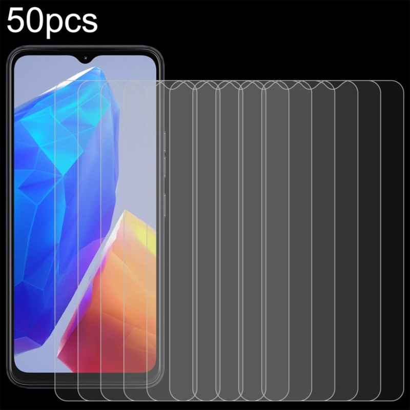For itel A60s 50pcs 0.26mm 9H 2.5D Tempered Glass Film