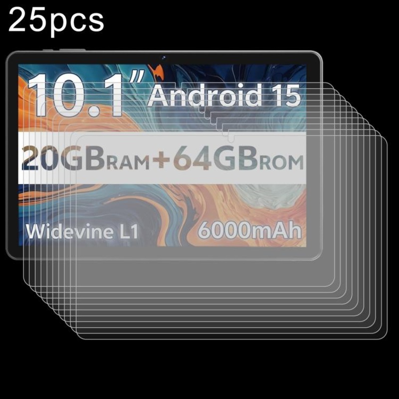 For SVITOO PL001 10.1 inch 25pcs 9H 0.3mm Explosion-proof Tempered Glass Film