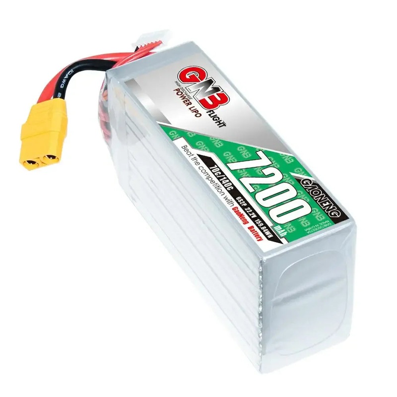 GNB 6S 22.2V 7200mAh 70C Lipo Drone Battery With XT60 XT90 1PC with XT60 Plug