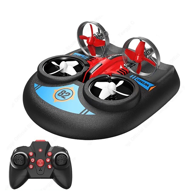 L6082 RC Drone - 2.4G Multi-functional Airplane Hovercraft 3 in 1 Quadcopter Radio Controlled Aircraft For Children