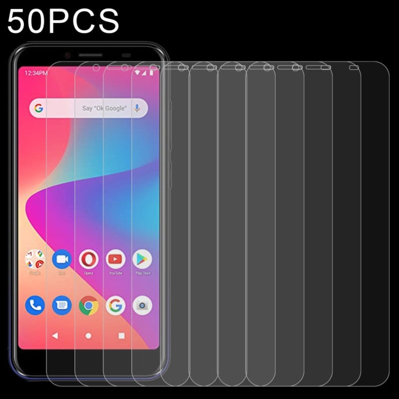 50 PCS 0.26mm 9H 2.5D Tempered Glass Film For BLU G50