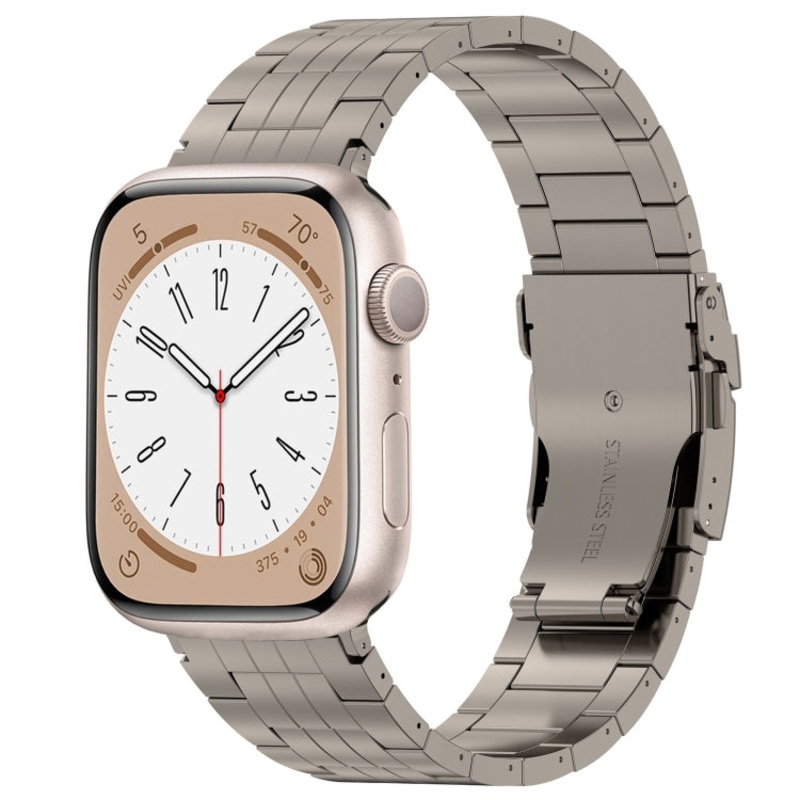 For Apple Watch 38mm Armor 5-bead Titanium Watch Band(Titanium)