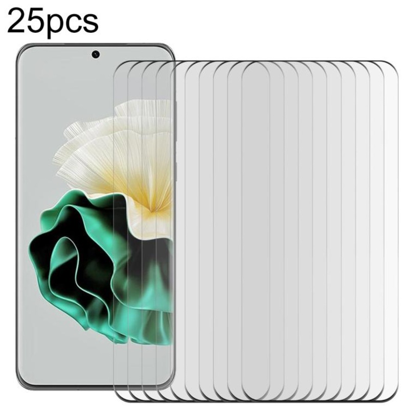 For Huawei P60 Pro 25pcs Full Glue 9H HD 3D Curved Edge Tempered Glass Film(Black)