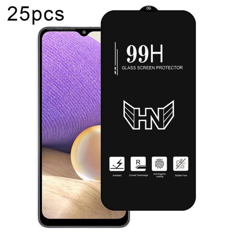 For Samsung Galaxy A32 5G 25pcs High Aluminum Large Arc Full Screen Tempered Glass Film