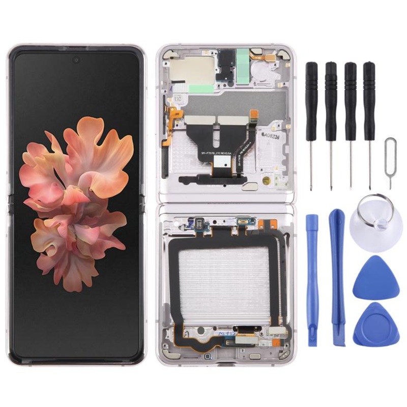 For Samsung Galaxy Z Flip 5G SM-F707 LCD Screen Digitizer Full Assembly with Frame (Gold)