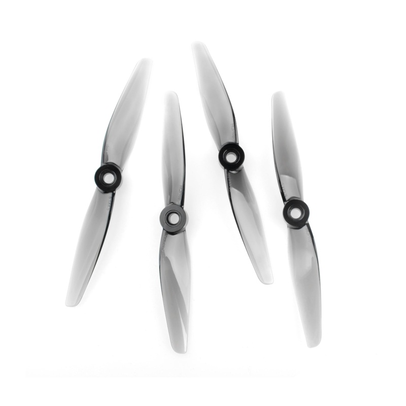HQProp 5.1x4.5 Grey Poly Carbonate 2-Blade Propeller Set (2CW+2CCW) 5mm Shaft, 13mm Hub