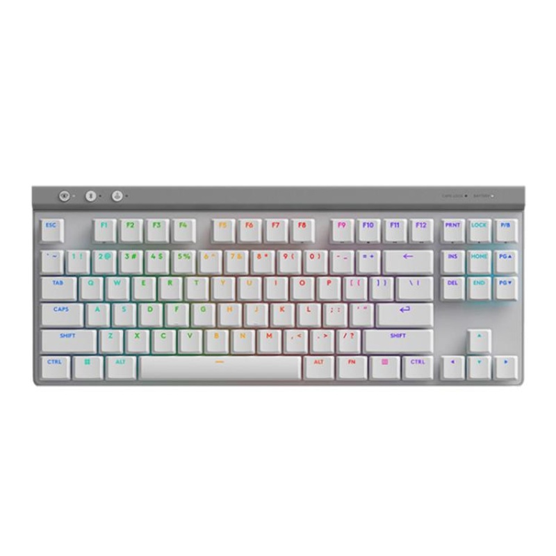 Logitech G515 LIGHTSPEED TKL Wireless Low-Profile Mechanical Gaming Keyboard, GX-T Mechanical Switches(White)