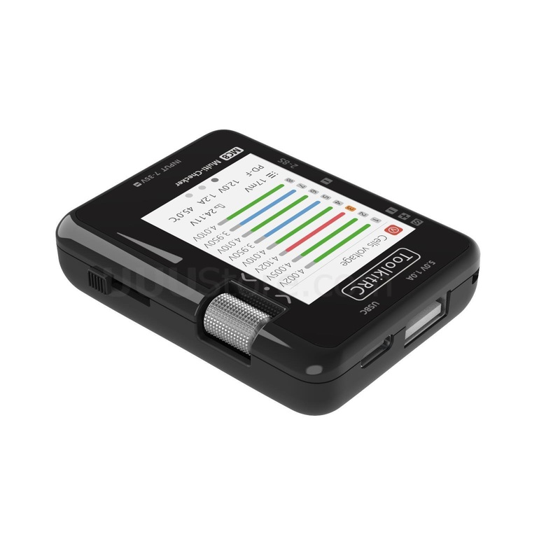ToolkitRC MC8 - Smart Battery Multi-Checker Balancer Receiver Signal Tester Quick Charge Function For FPV Drone Helicopter