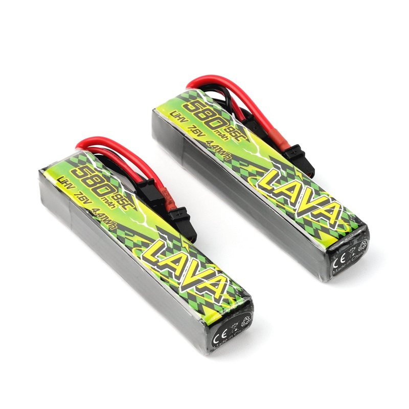 BetaFPV LAVA II 2S LiHV Battery 7.6V 95C 580mAh/680mAh XT30 + JST-XH2.54 Balance Plug