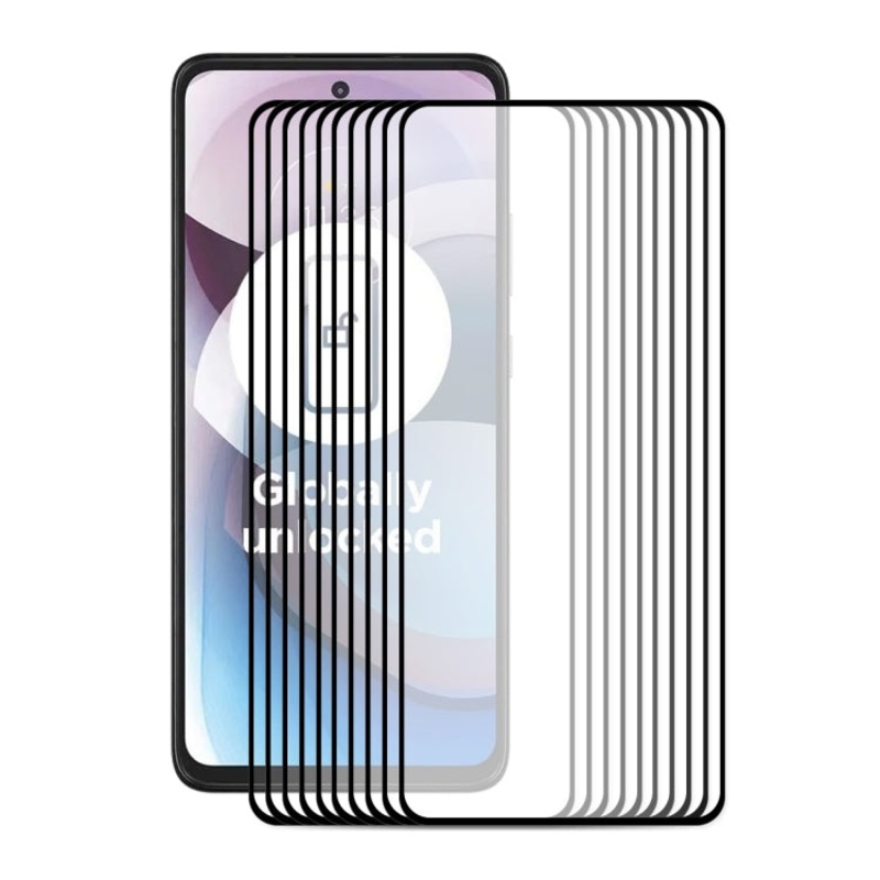 For Motorola One 5G Ace 10 PCS ENKAY Hat-Prince Full Glue 0.26mm 9H 2.5D Tempered Glass Screen Protector Full Coverage Film