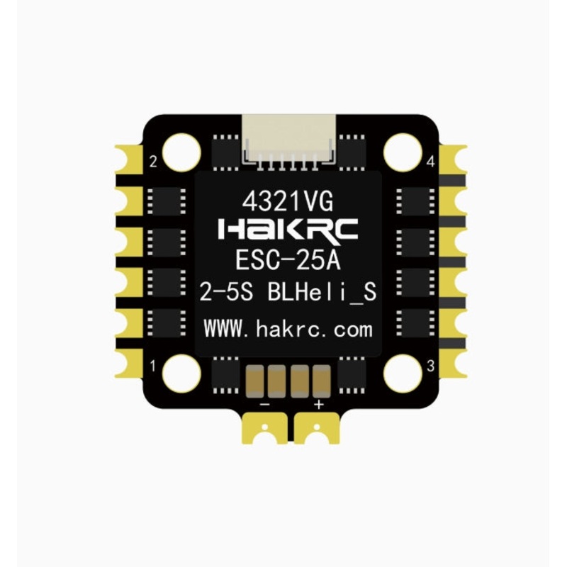 HAKRC BLS 25A 4-in-1 ESC for FPV Drone 20x20mm, 26S LiPo, BLHeli_S Firmware, DShot600 Support